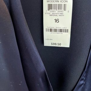 navy blue silk dress